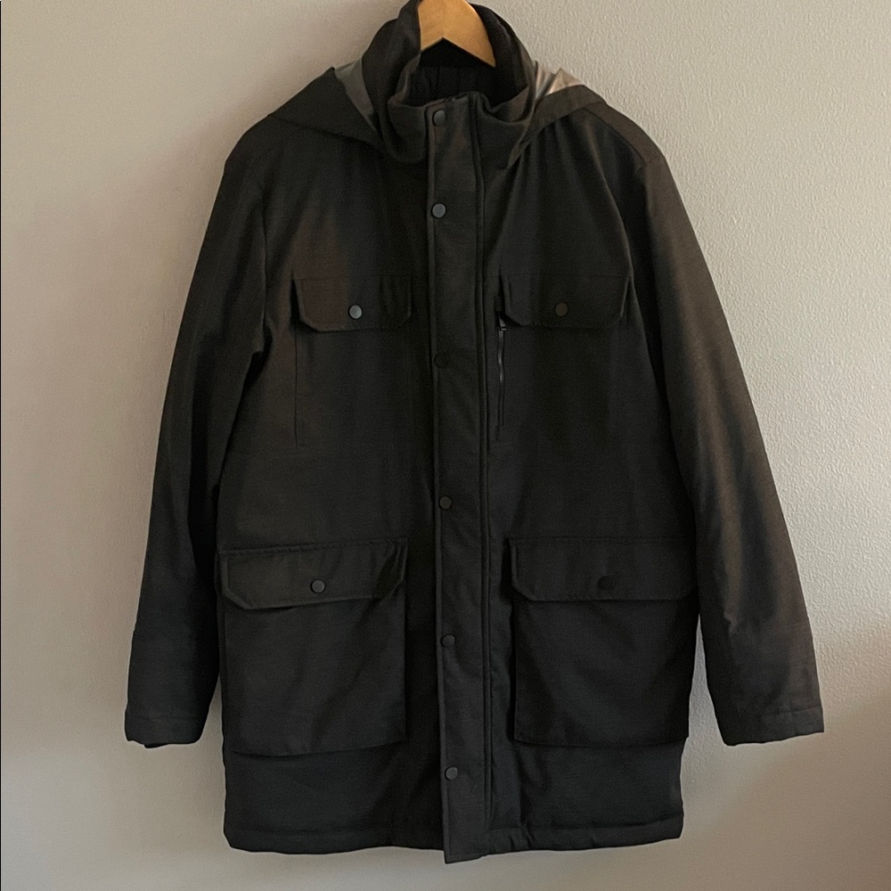 Zara Men’s Thermore Traveler Datk Gray Field Coat Size Large
